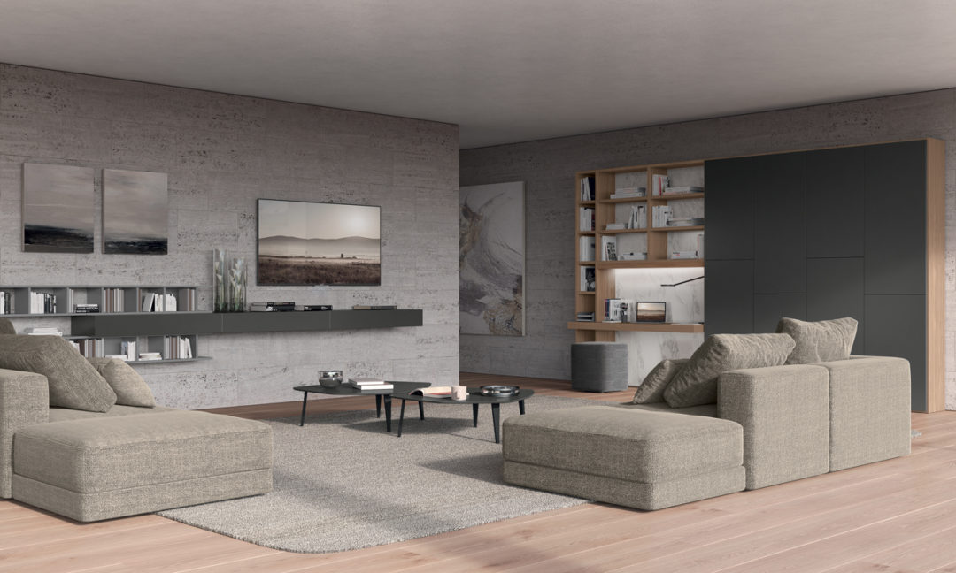 Febal Casa Sistema Giorno Quarantacinque mobile sospeso living 226 227