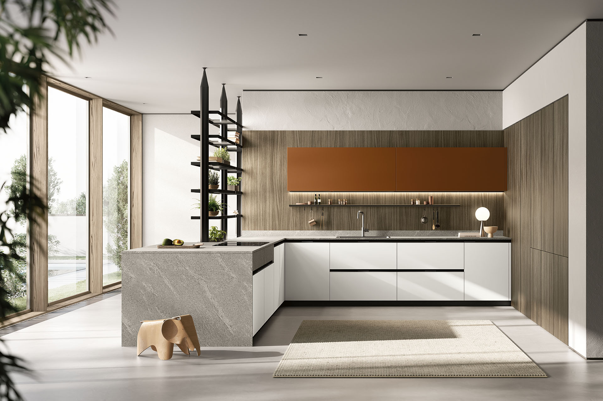 FebalCasa_Cucina_Moderna_Origina_AntaProfiloAlluminio_Vol1_Compo8e