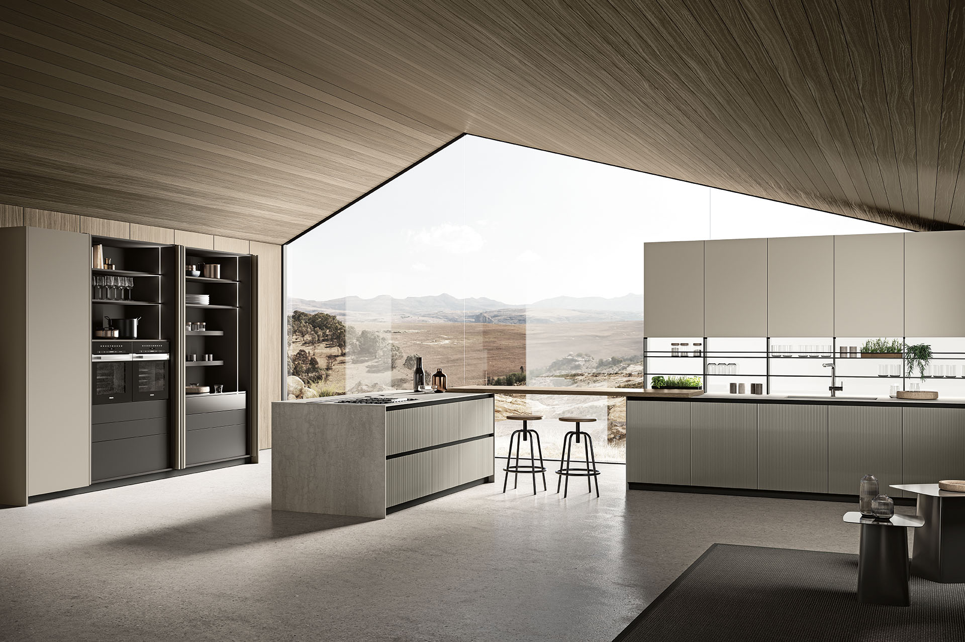 FebalCasa_Cucina_Moderna_Origina_AntaTelaioAlluminio_Compo1d
