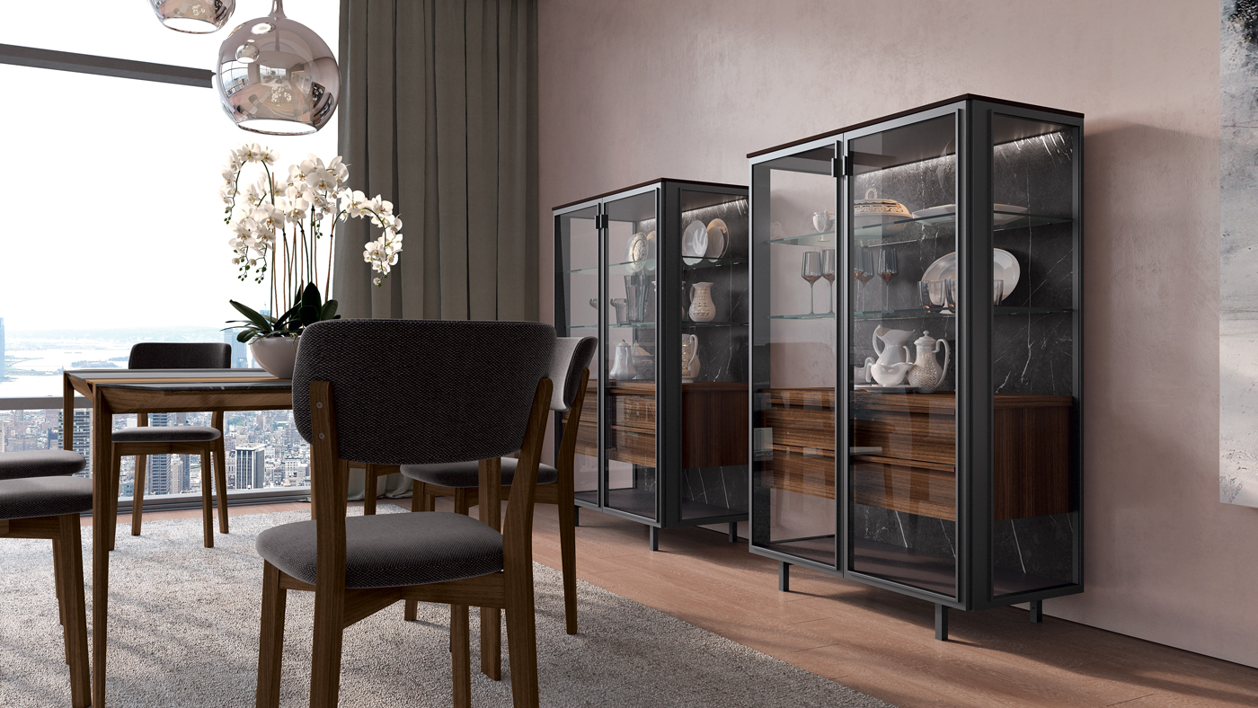 Febal-Casa-Madia-Aurora-in-vetro-e-metallo-grigio-306-307